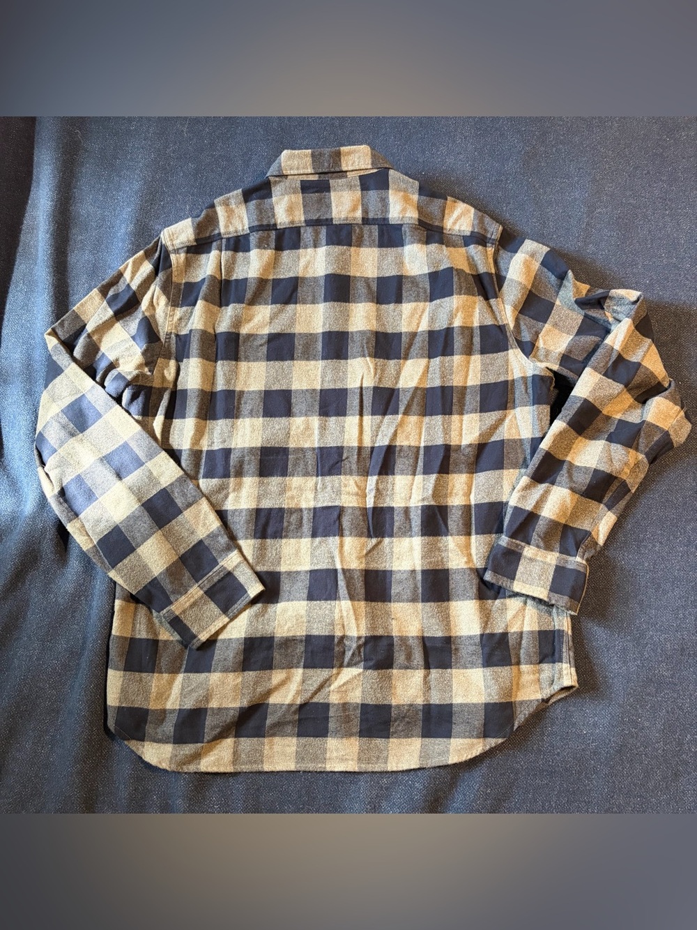 J.Crew Midweight Flannel Workshirt, Navy & Gray Buffalo, Men’s Large - Picture 6 of 6